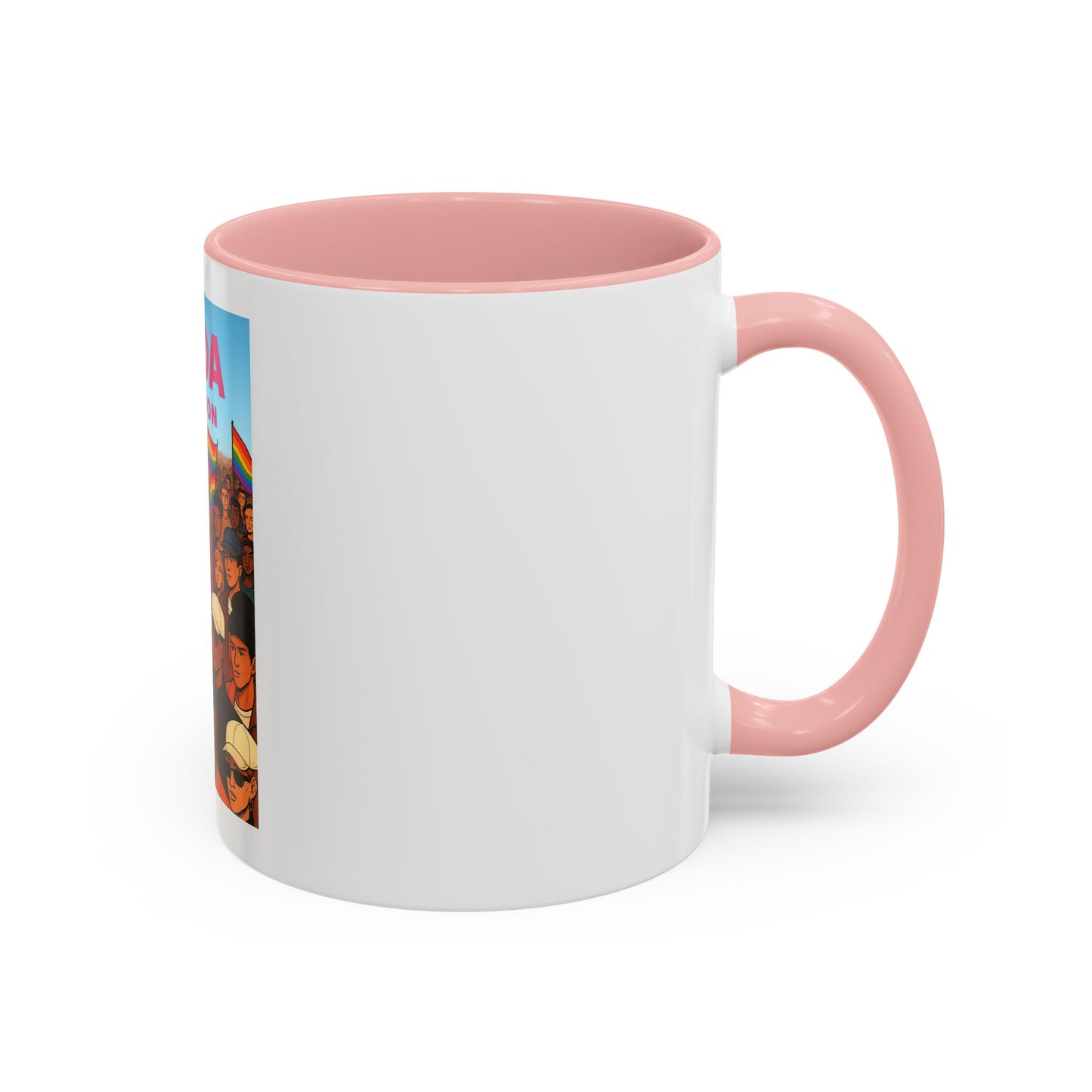Celebrate Diversity Accent Coffee Mug | LGBTQ+ Pride Mug | Unique Gift for Allies and Activists | Perfect for Home or Office