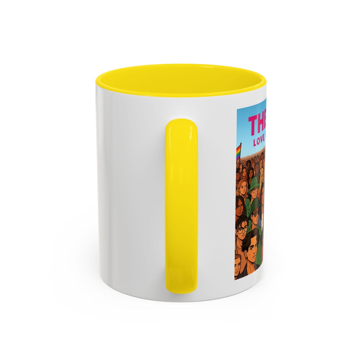 Celebrate Diversity Accent Coffee Mug | LGBTQ+ Pride Mug | Unique Gift for Allies and Activists | Perfect for Home or Office