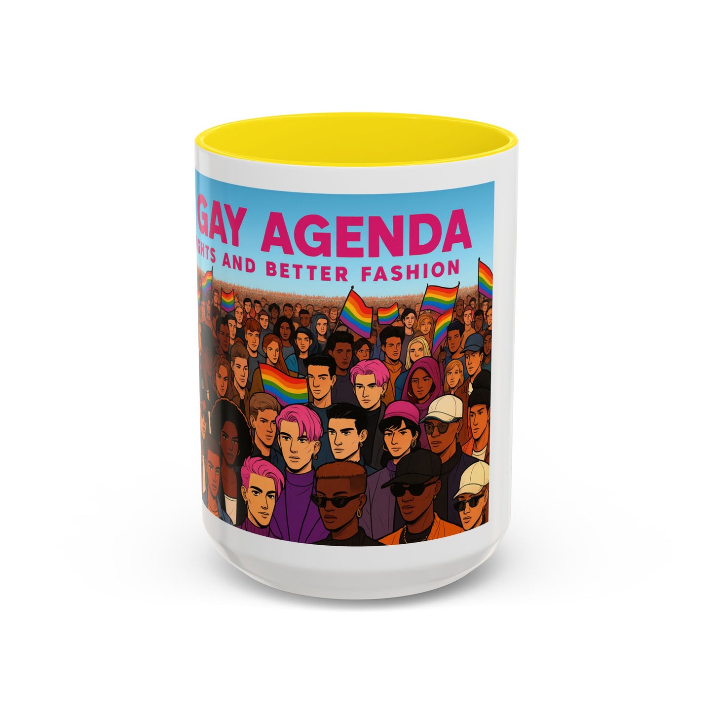 Celebrate Diversity Accent Coffee Mug | LGBTQ+ Pride Mug | Unique Gift for Allies and Activists | Perfect for Home or Office