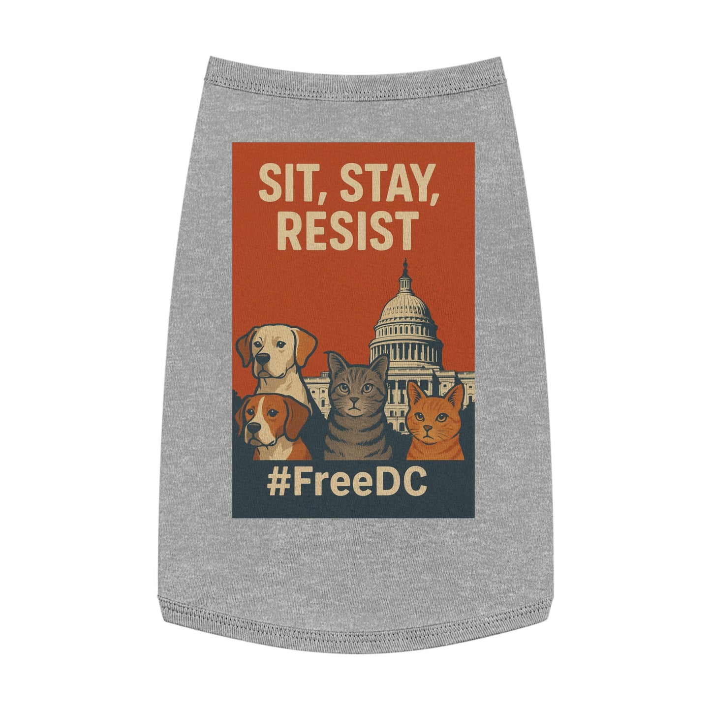 Political Pet Tank Top | Ideal for Pet Lovers, Dog Walks, Protests, and Gift Giving