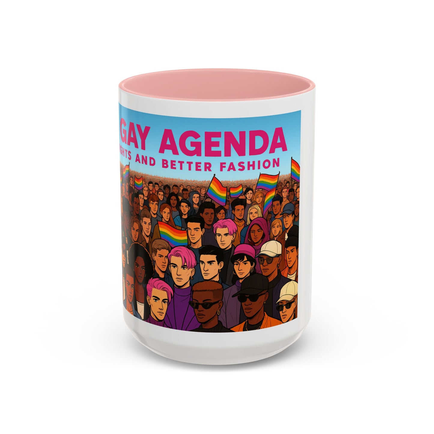 Celebrate Diversity Accent Coffee Mug | LGBTQ+ Pride Mug | Unique Gift for Allies and Activists | Perfect for Home or Office