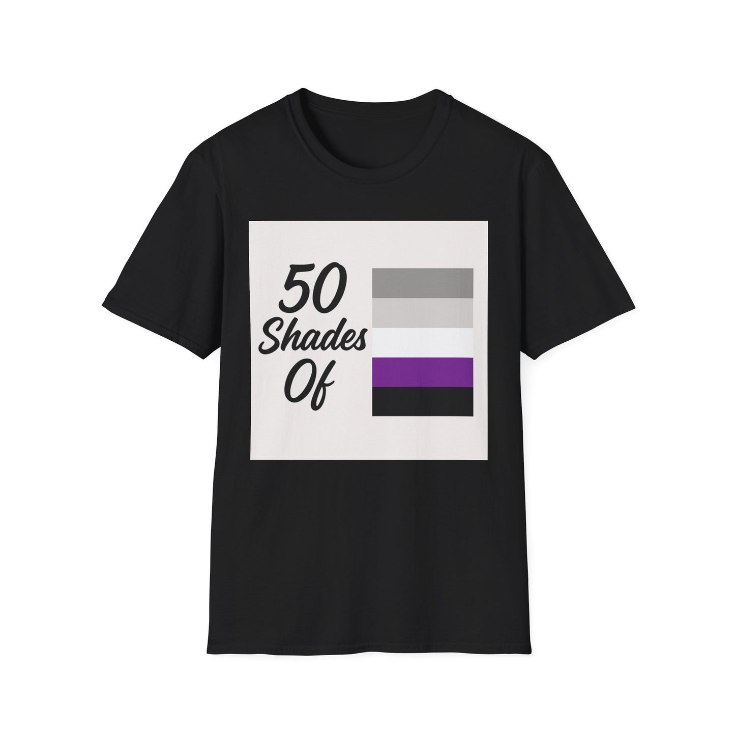 Graysexual Unisex Softstyle T-Shirt - 50 Shades Of Pride Tee, LGBTQ+ Apparel, Casual Wear, Birthday Gift, Comfortable Everyday Shirt