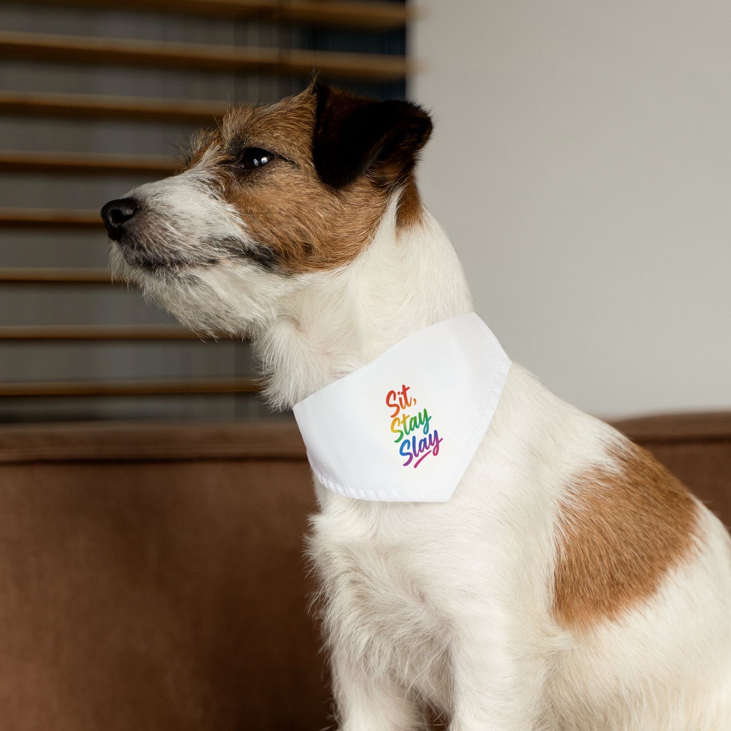 Rainbow Pet Bandana Collar, Fun Dog Accessory, Gift for Pet Lovers, Stylish Dog Bandana, LGBTQIA