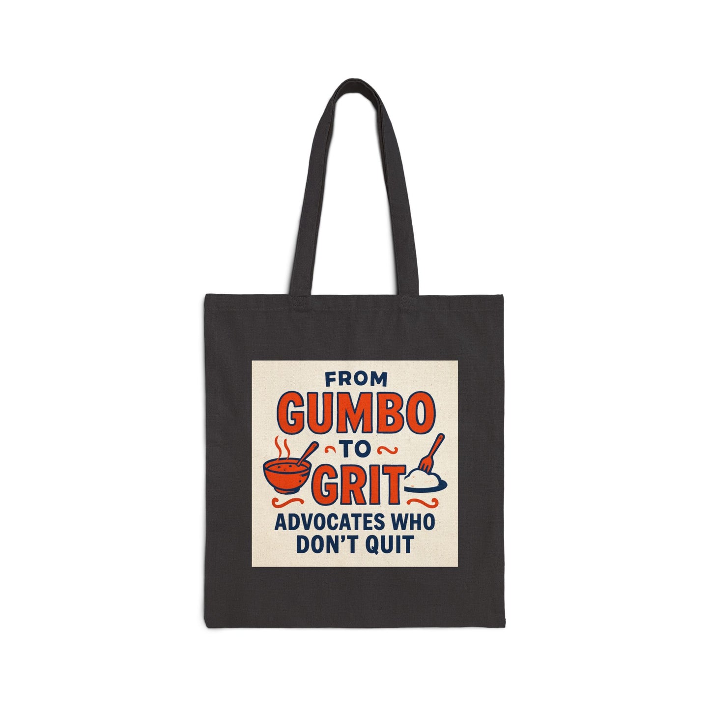 Louisiana Advocate Cotton Canvas Tote Bag, Grit and Gumbo Design, Eco-Friendly Shopping Bag, Legal Profession Gift, Lawyer Tote