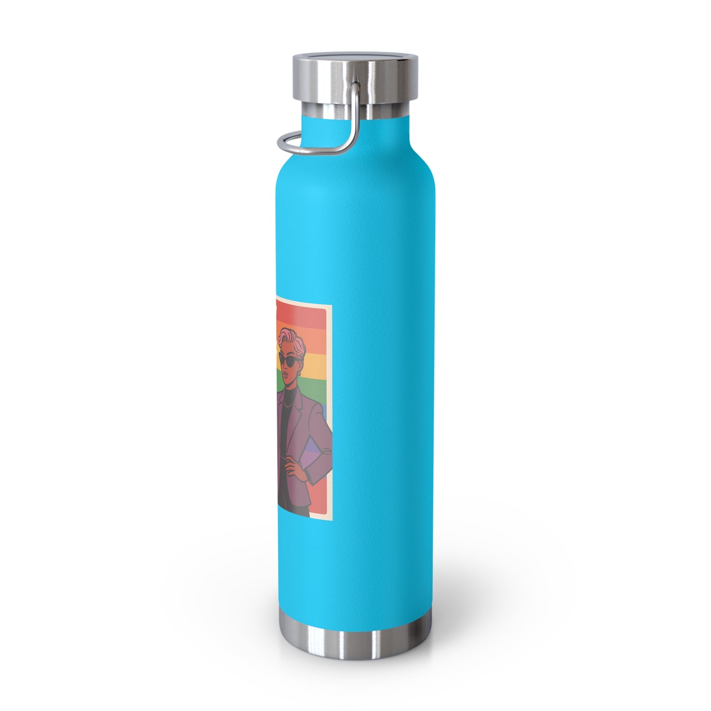 Pride-Themed Vacuum Insulated Water Bottle, LGBTQ+ Gifts, Eco-Friendly Hydration, Enthusiast Drinkware, Stylish Reusable Flask
