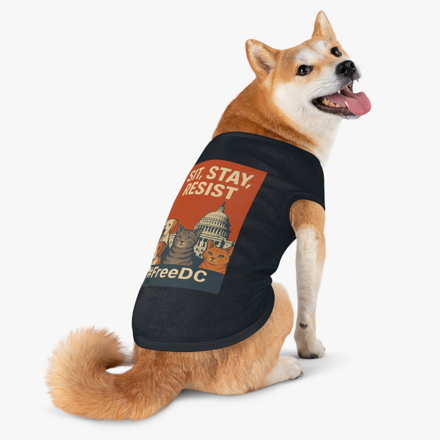 Political Pet Tank Top | Ideal for Pet Lovers, Dog Walks, Protests, and Gift Giving