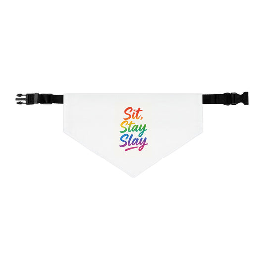 Rainbow Pet Bandana Collar, Fun Dog Accessory, Gift for Pet Lovers, Stylish Dog Bandana, LGBTQIA