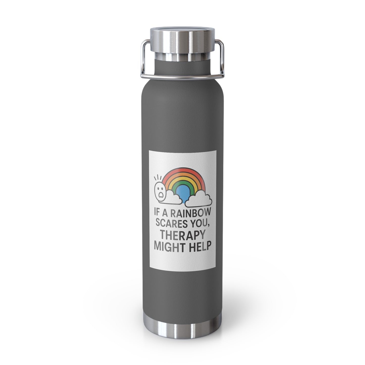 LGBTQIA Whimsical Stainless Steel Water Bottle, Eco-Friendly Drinkware, Fun Gift for Therapy Lovers, Motivational Travel Cup, Colorful Rainbow [...]