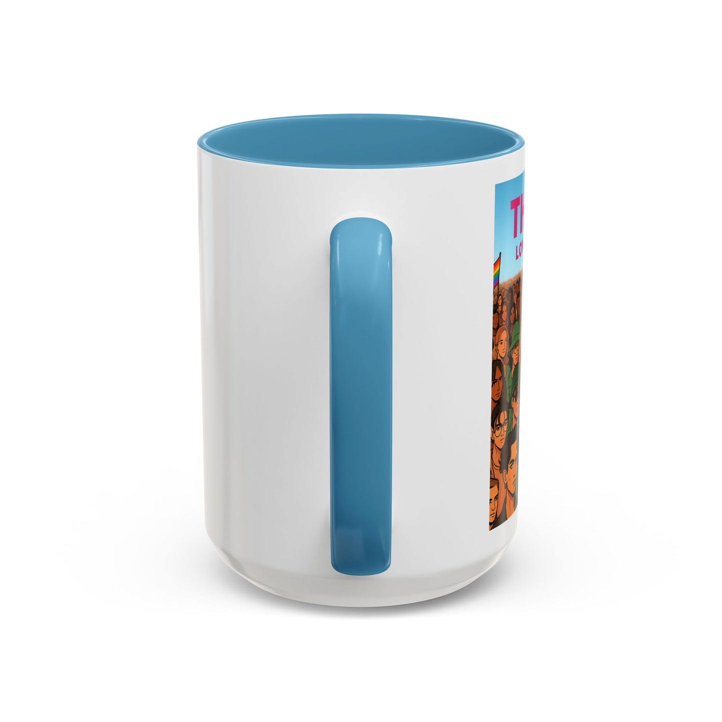 Celebrate Diversity Accent Coffee Mug | LGBTQ+ Pride Mug | Unique Gift for Allies and Activists | Perfect for Home or Office