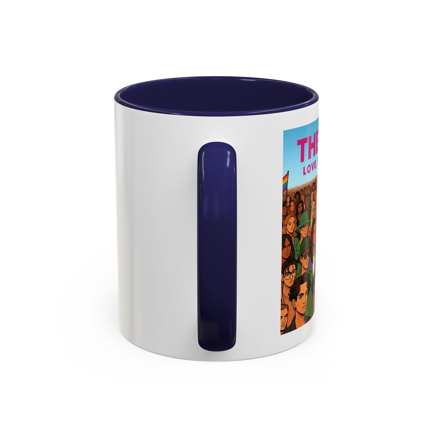 Celebrate Diversity Accent Coffee Mug | LGBTQ+ Pride Mug | Unique Gift for Allies and Activists | Perfect for Home or Office