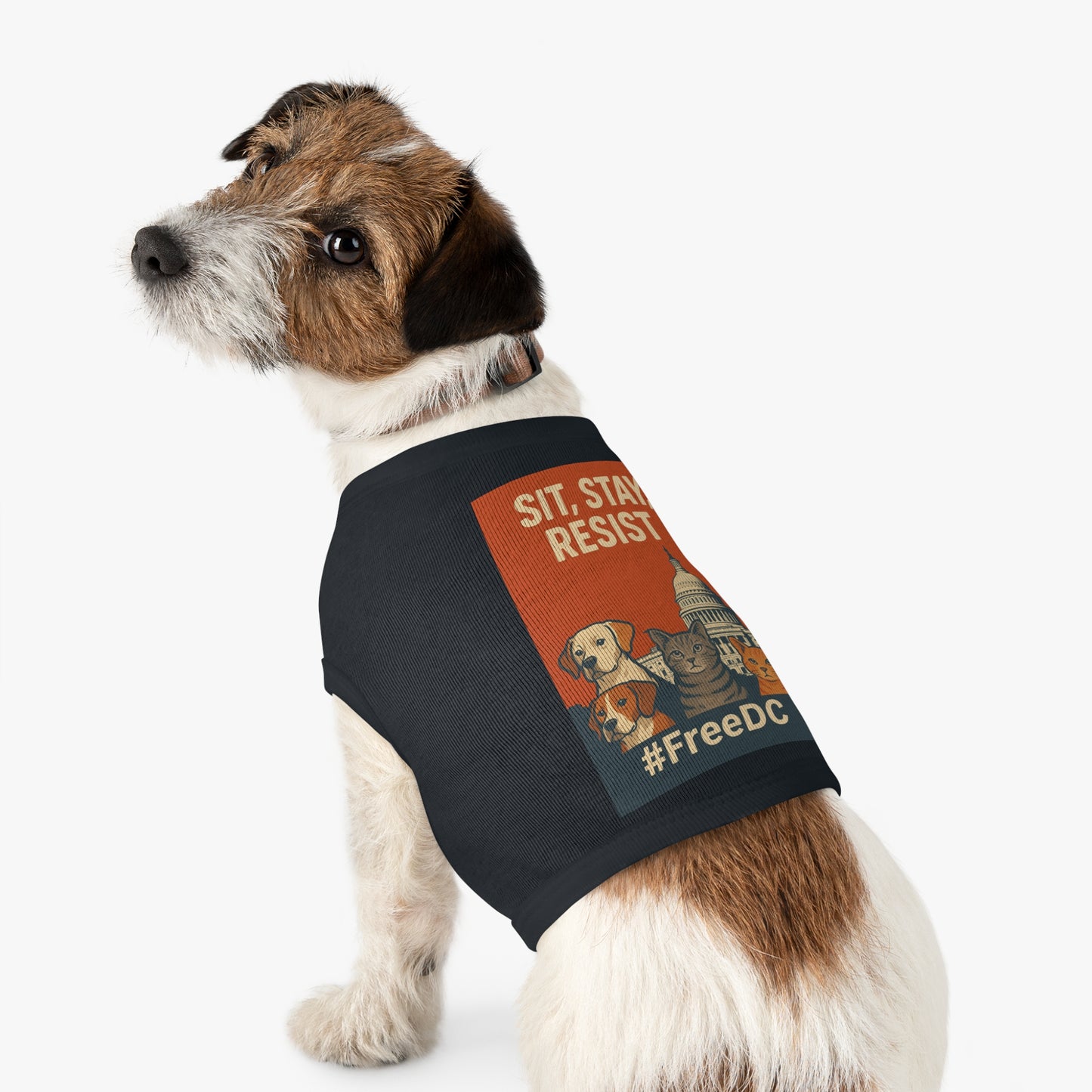 Political Pet Tank Top | Ideal for Pet Lovers, Dog Walks, Protests, and Gift Giving