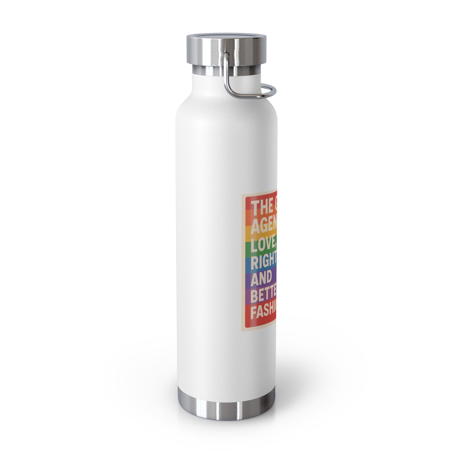 Pride-Themed Vacuum Insulated Water Bottle, LGBTQ+ Gifts, Eco-Friendly Hydration, Enthusiast Drinkware, Stylish Reusable Flask