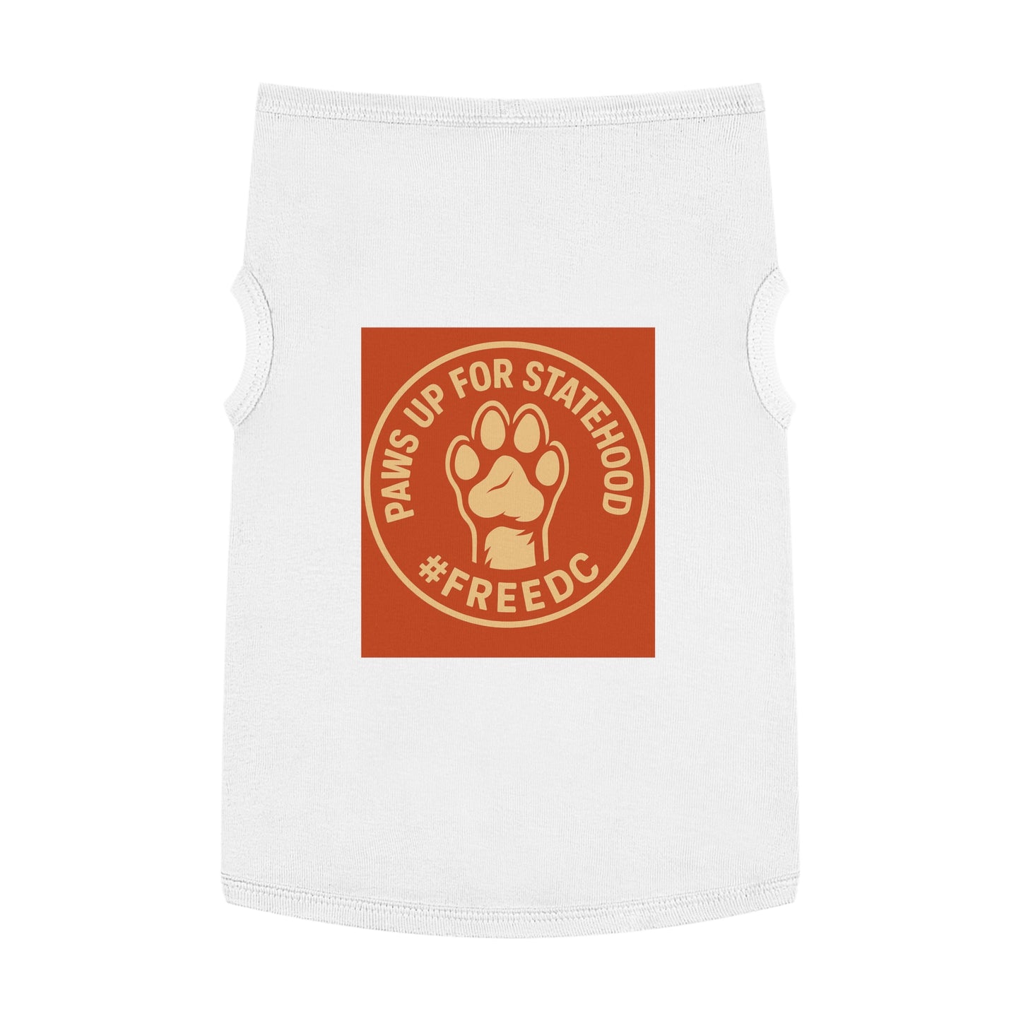 Pet Tank Top for Dogs, Paws Up for Statehood Tee, Dog Pride Apparel, Cute Pet Clothing, Funny Dog Shirt, Ideal for Pet Lovers