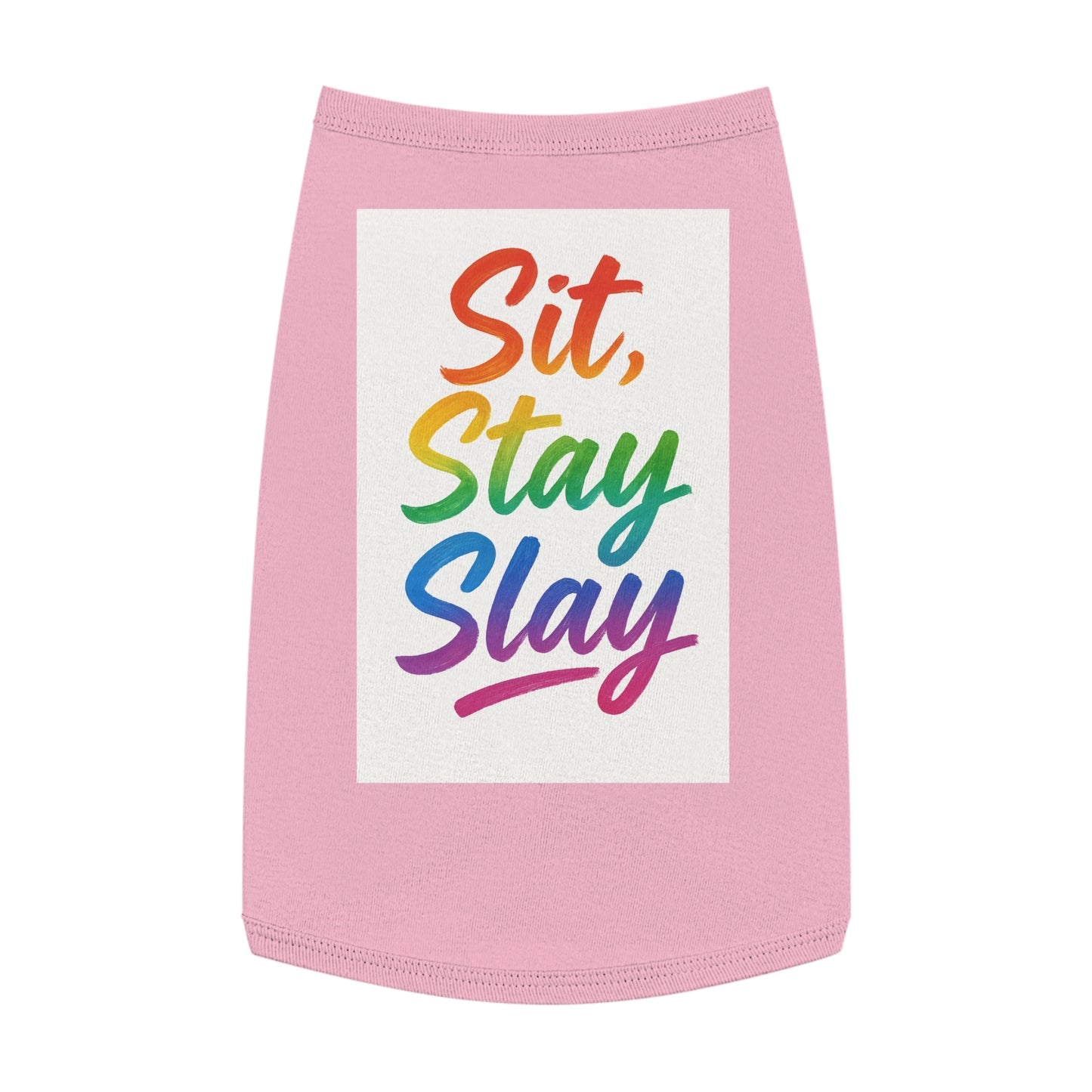 Rainbow Pet Tank Top: Dog Apparel, Cute Pet Outfit, LGBTQ+ Pride Pet Shirt, Fun Summer Wear, Gift for Pet Lovers