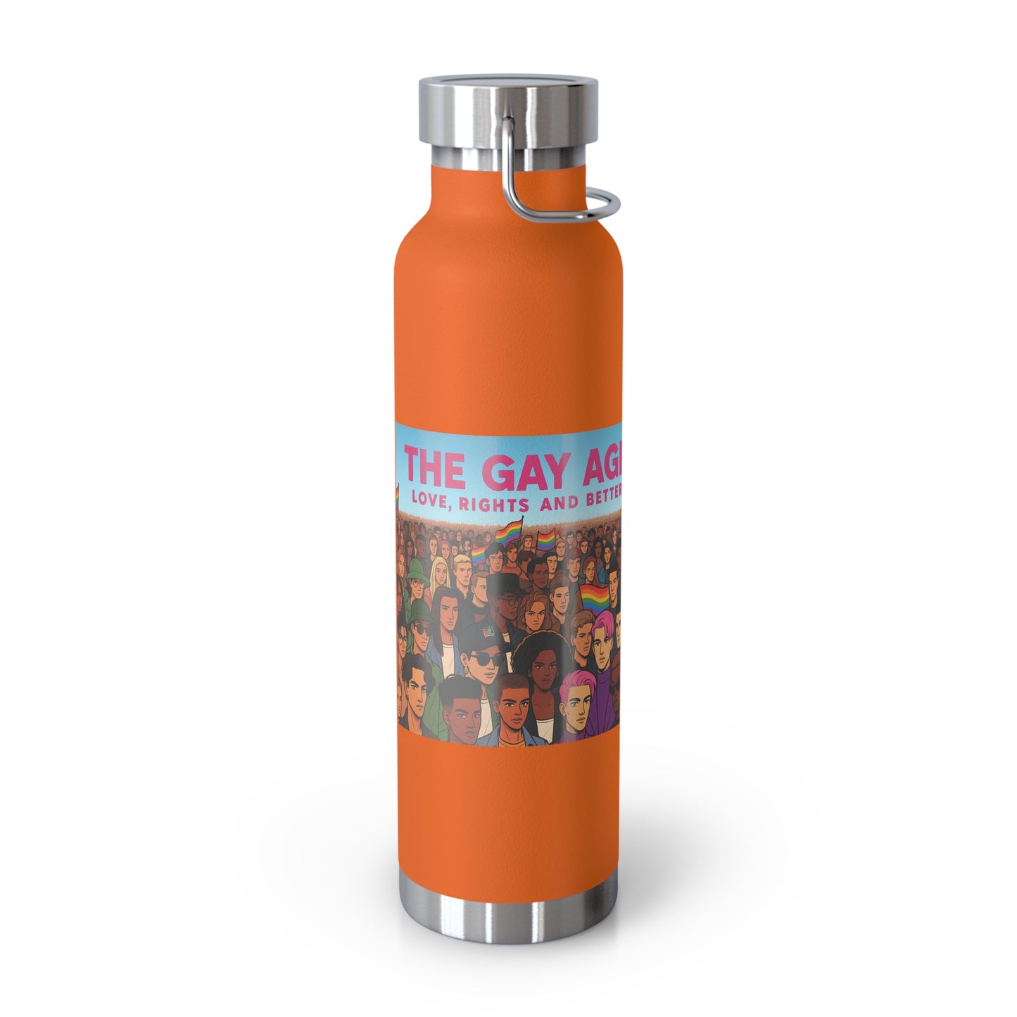 LGBTQ+ Insulated Water Bottle, Eco-Friendly Hydration, Pride Gifts, Trendy Travel Mug, Stainless Steel Flask