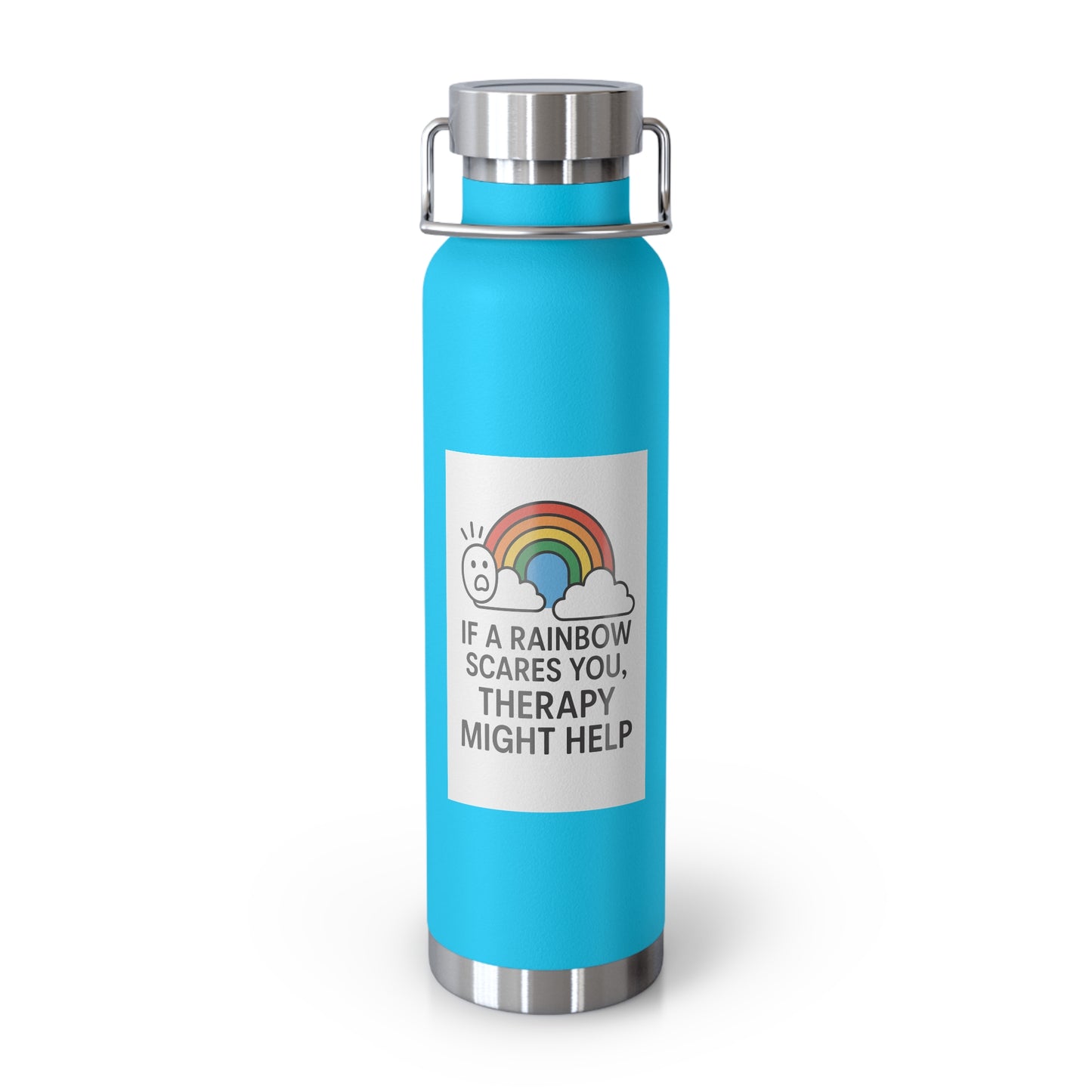 LGBTQIA Whimsical Stainless Steel Water Bottle, Eco-Friendly Drinkware, Fun Gift for Therapy Lovers, Motivational Travel Cup, Colorful Rainbow [...]