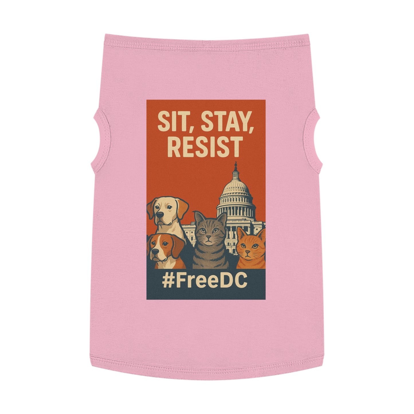 Political Pet Tank Top | Ideal for Pet Lovers, Dog Walks, Protests, and Gift Giving