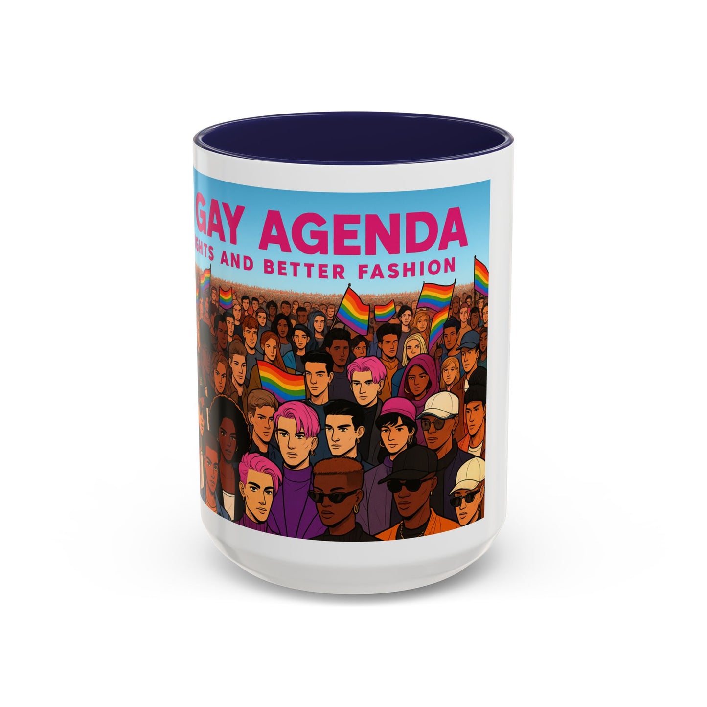 Celebrate Diversity Accent Coffee Mug | LGBTQ+ Pride Mug | Unique Gift for Allies and Activists | Perfect for Home or Office