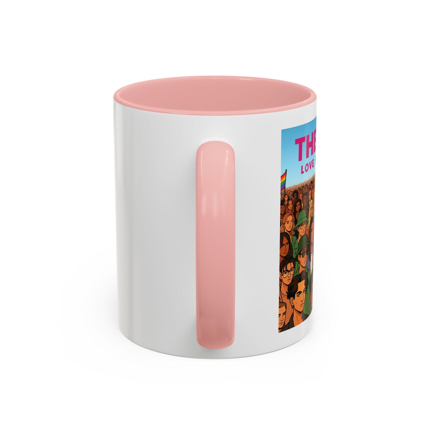 Celebrate Diversity Accent Coffee Mug | LGBTQ+ Pride Mug | Unique Gift for Allies and Activists | Perfect for Home or Office