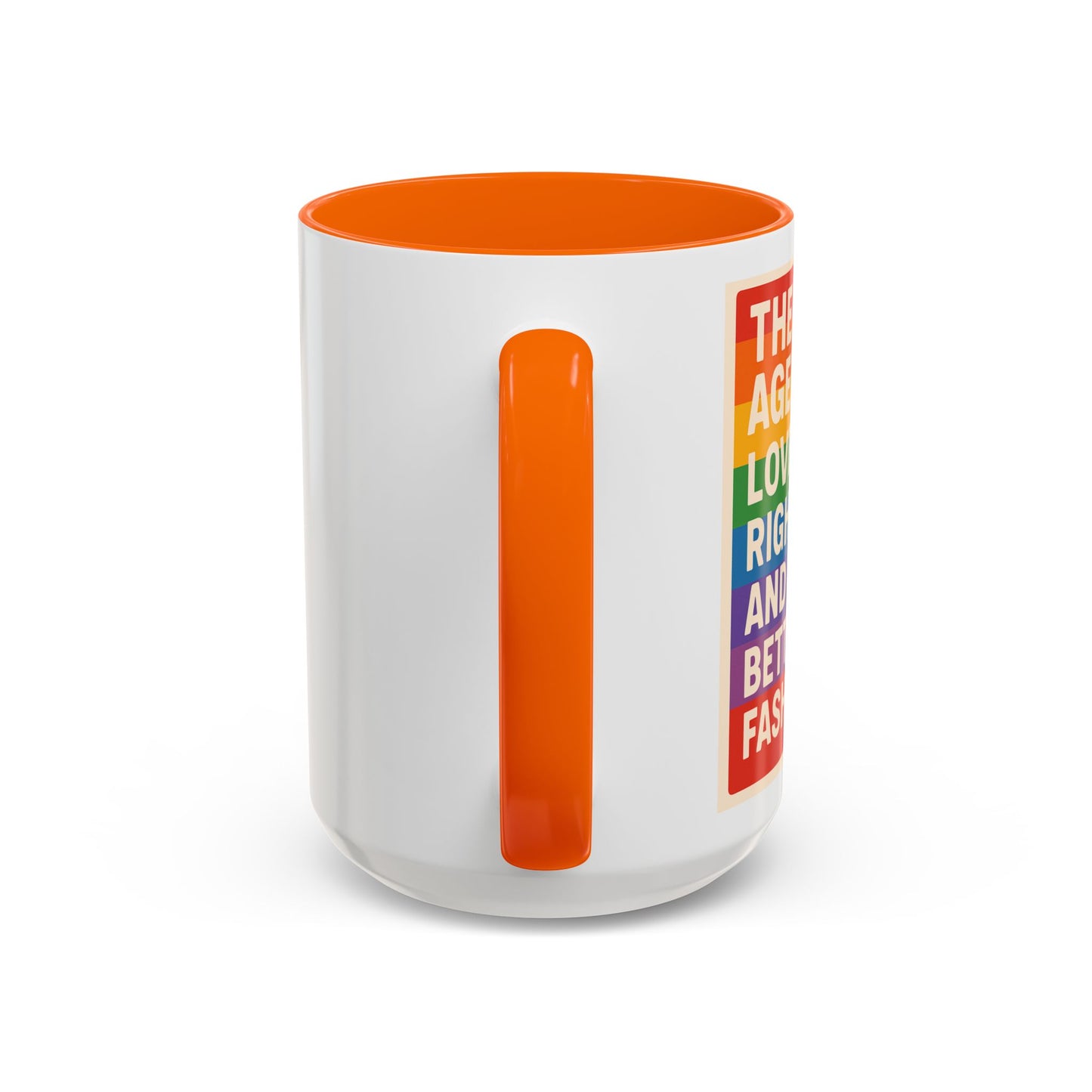 Pride-Inspired Accent Coffee Mug, LGBTQ+ Gift, Rainbow Design, Unique Coffee Cup, Fun Mug for Pride Month, Inspirational Tea Mug