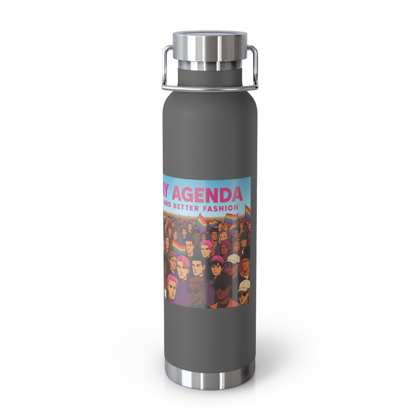LGBTQ+ Insulated Water Bottle, Eco-Friendly Hydration, Pride Gifts, Trendy Travel Mug, Stainless Steel Flask