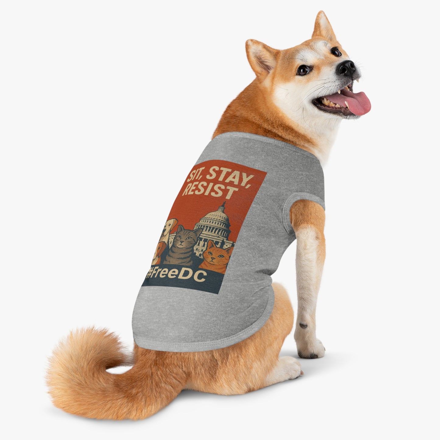 Political Pet Tank Top | Ideal for Pet Lovers, Dog Walks, Protests, and Gift Giving