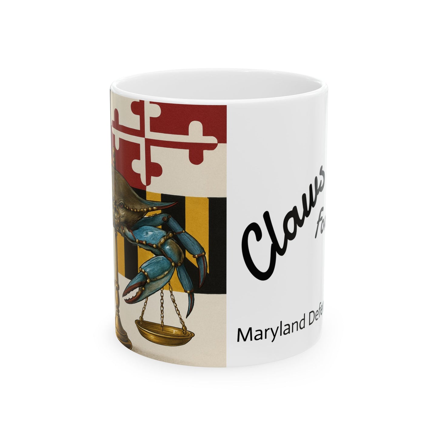 Maryland Defense Attorney Mug | Coastal Vibe Coffee Cup | Gift for Seafood Lovers, Beach House Decor, Summer Celebrations, Maryland Lawyers