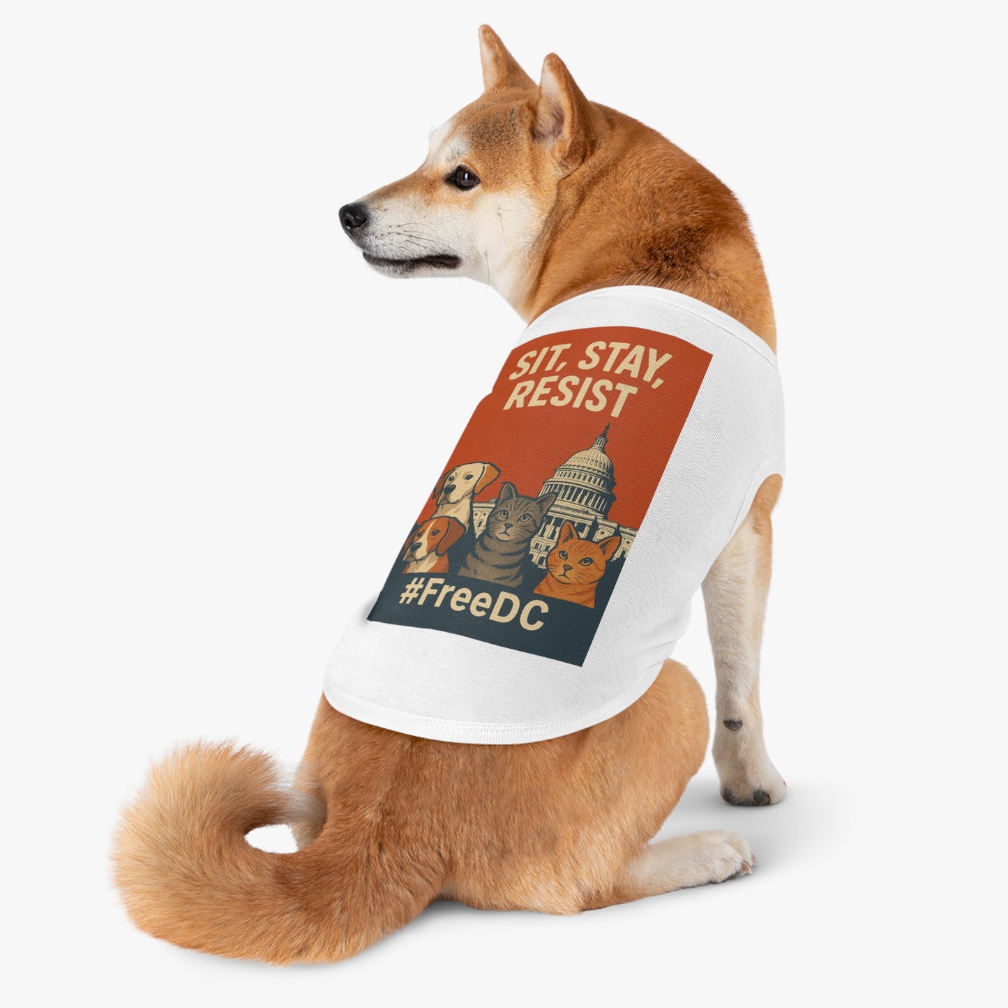 Political Pet Tank Top | Ideal for Pet Lovers, Dog Walks, Protests, and Gift Giving
