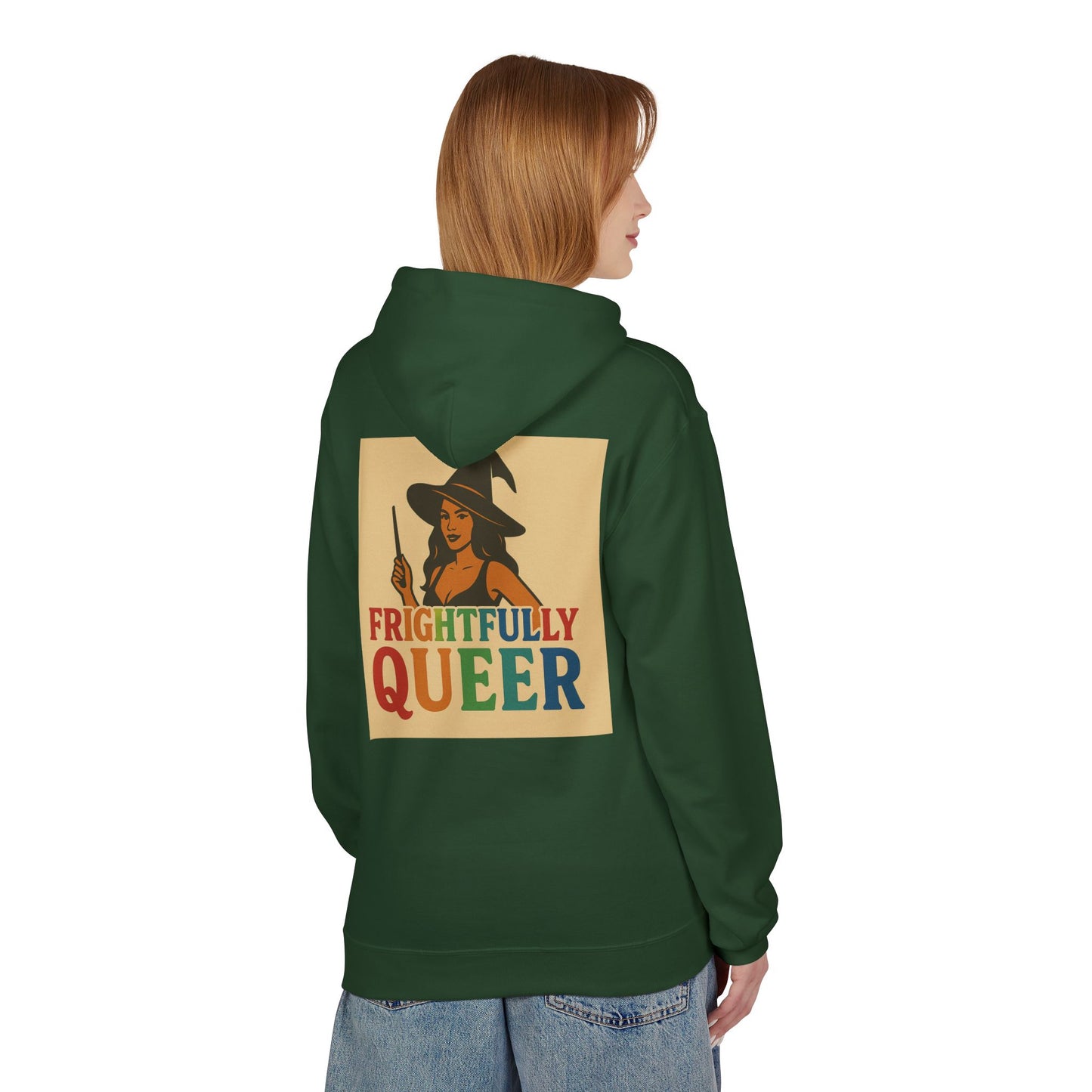 Frightfully Queer Fleece Hoodie, Unisex Halloween Hoodie, Fall Fashion, LGBTQ+ Pride Sweatshirt, Cozy Casual Wear