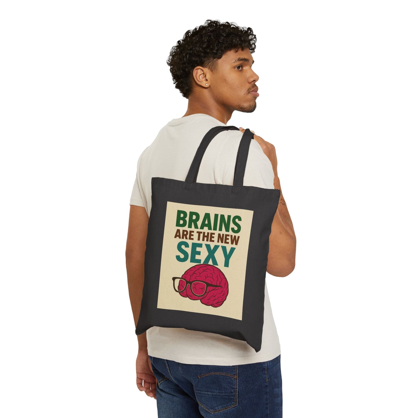 Sapiosexual - Clever Canvas Tote Bag - Brains Are The New Sexy, Eco-Friendly Shopping Bag
