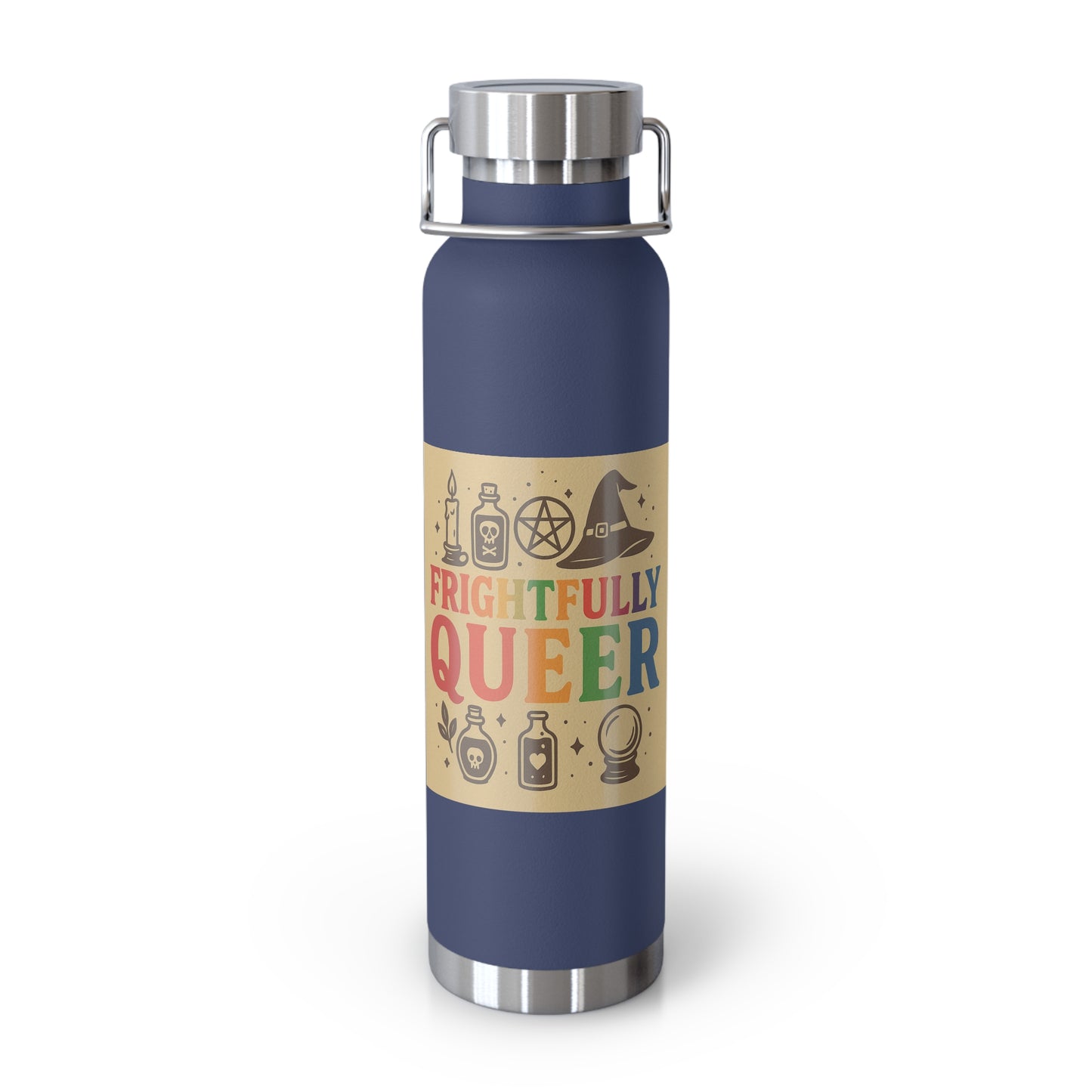 Frightfully Queer Water Bottle, Insulated Drinkware, Halloween Gift, Eco-Friendly Bottle, Pride Accessories, Unique Travel Mug