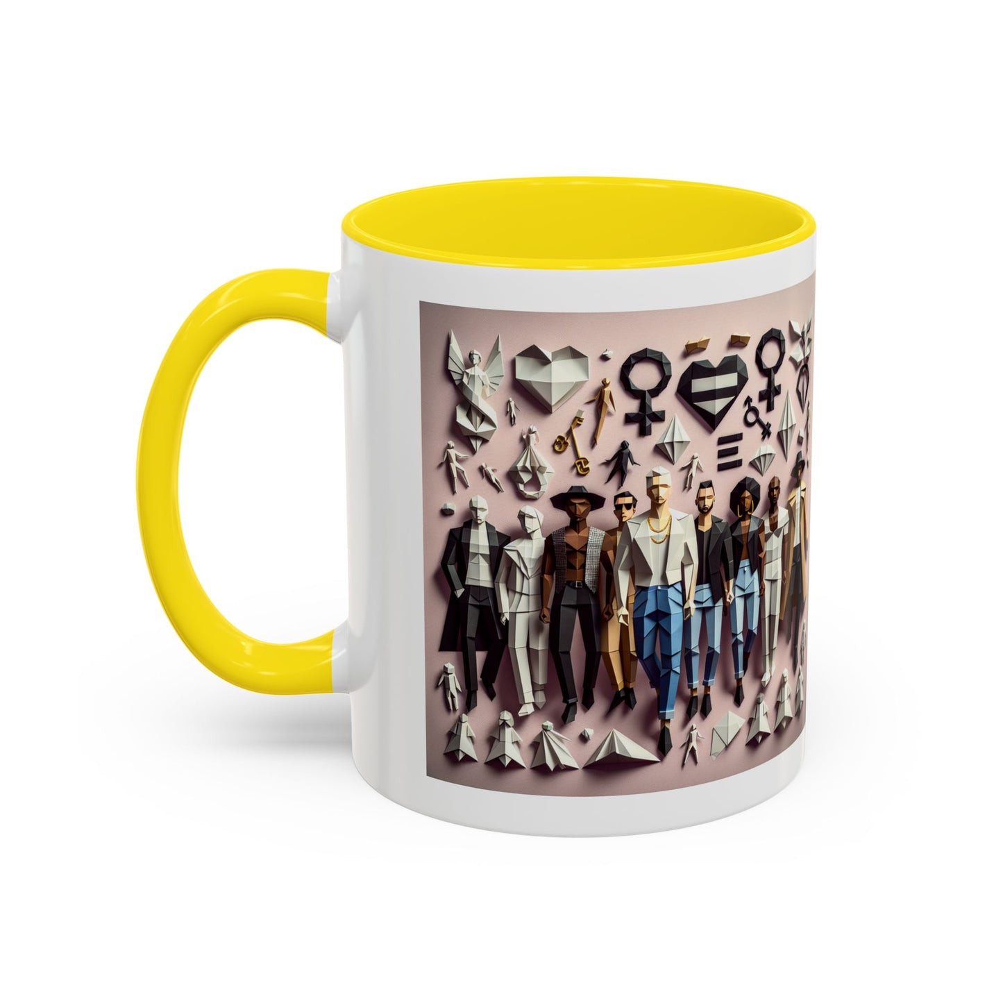 LGBTQIA Pride - Chic Accent Coffee Mug, Unique Artistic Mug, Gift for Coffee Lovers, Modern Home Decor, Ideal for Birthdays & Holidays
