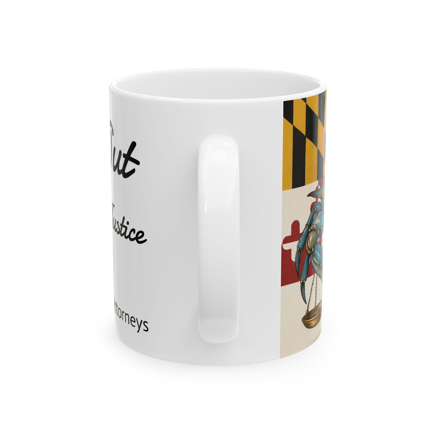 Maryland Defense Attorney Mug | Coastal Vibe Coffee Cup | Gift for Seafood Lovers, Beach House Decor, Summer Celebrations, Maryland Lawyers