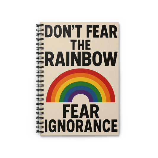 Colorful Inspirational Spiral Notebook - Motivational Journal, Gift for Students, LGBTQ+ Support, Creative Writing, School Supplies