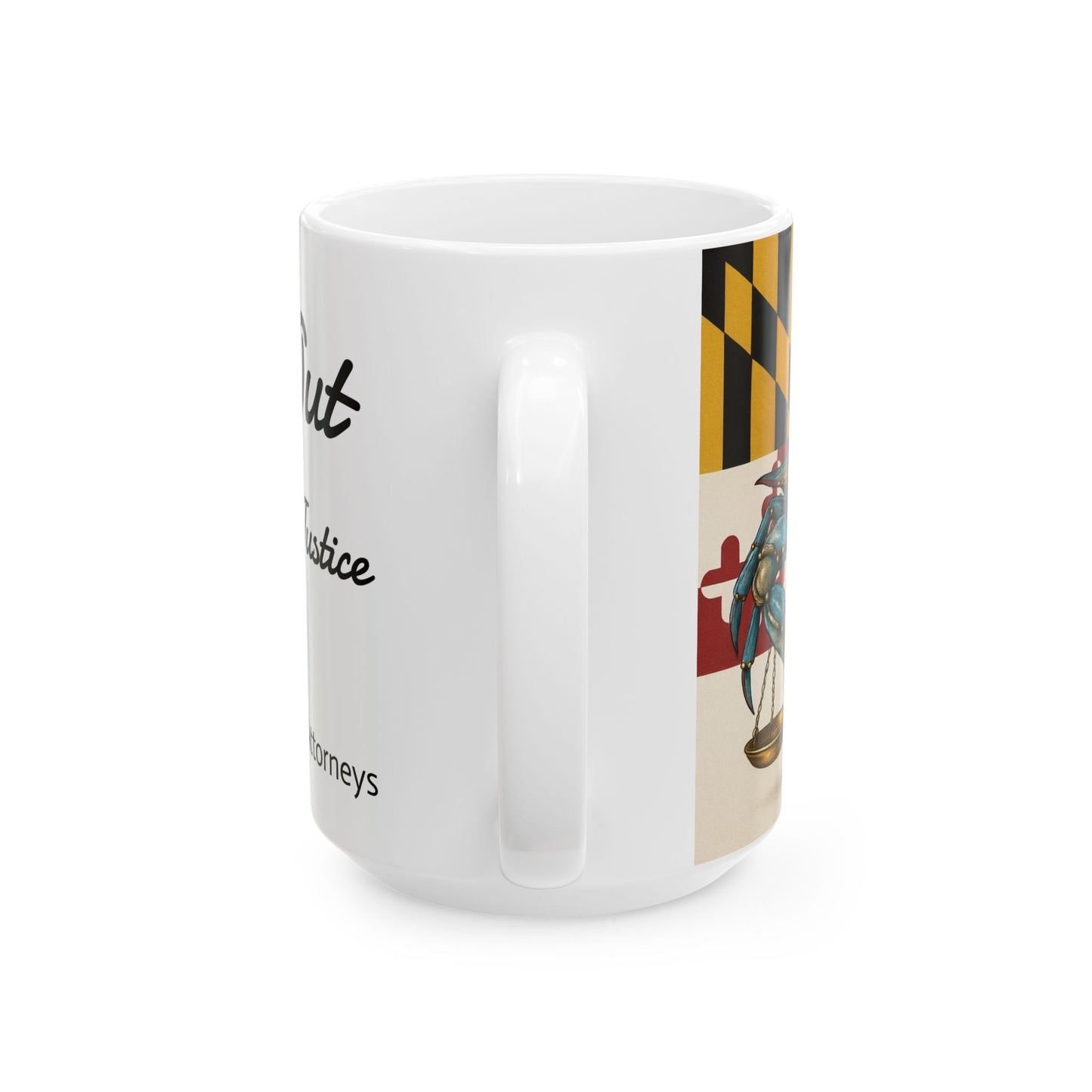 Maryland Defense Attorney Mug | Coastal Vibe Coffee Cup | Gift for Seafood Lovers, Beach House Decor, Summer Celebrations, Maryland Lawyers