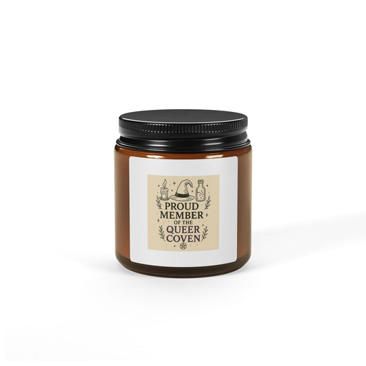 Proud Member of the Queer Coven Scented Soy Candle, LGBTQ+ Gift, Home Decor, Aromatherapy, Pride Candle, Witchy Candle