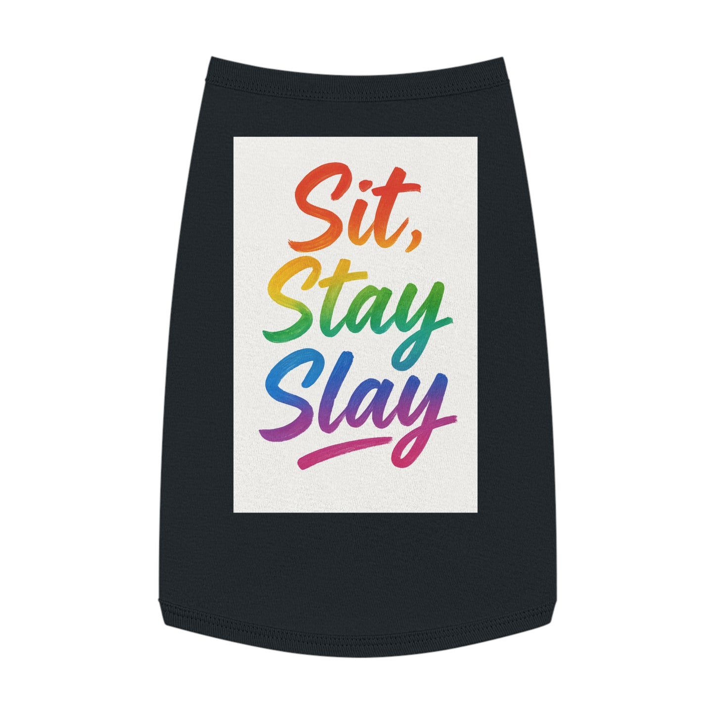 Rainbow Pet Tank Top: Dog Apparel, Cute Pet Outfit, LGBTQ+ Pride Pet Shirt, Fun Summer Wear, Gift for Pet Lovers