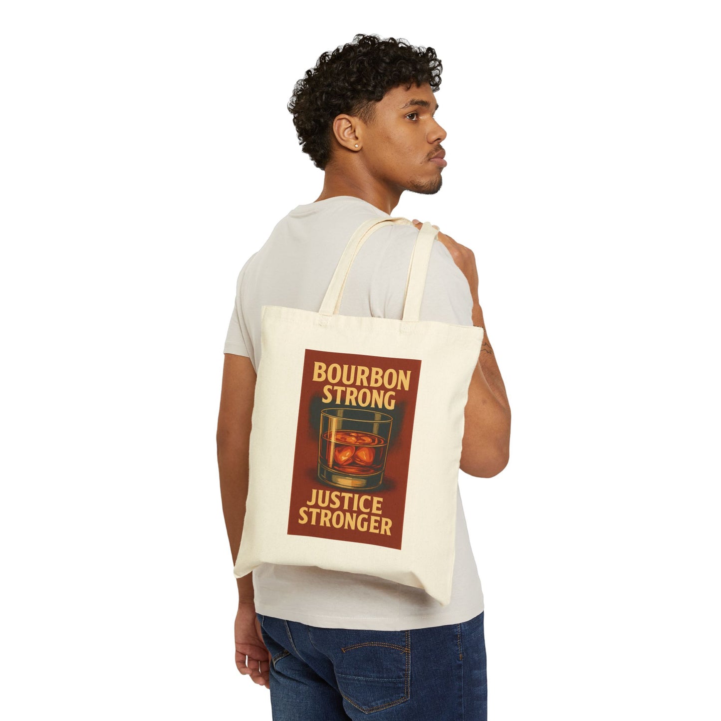 Colorado Defense Attorney Bourbon Strong Cotton Canvas Tote Bag - Eco-Friendly, Reusable Grocery, Gift for Bourbon Lovers