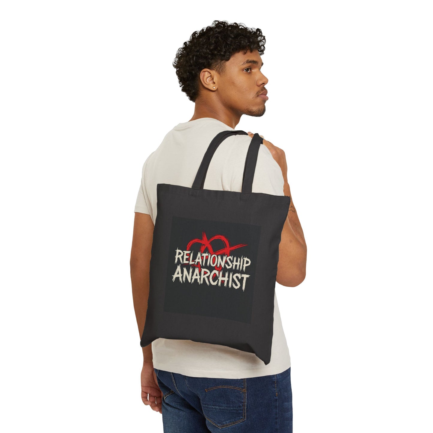 Relationship Anarchist Canvas Tote Bag, Eco-Friendly Shopping Bag, Reusable Tote for Everyday Use, Gift for ENM, Poly