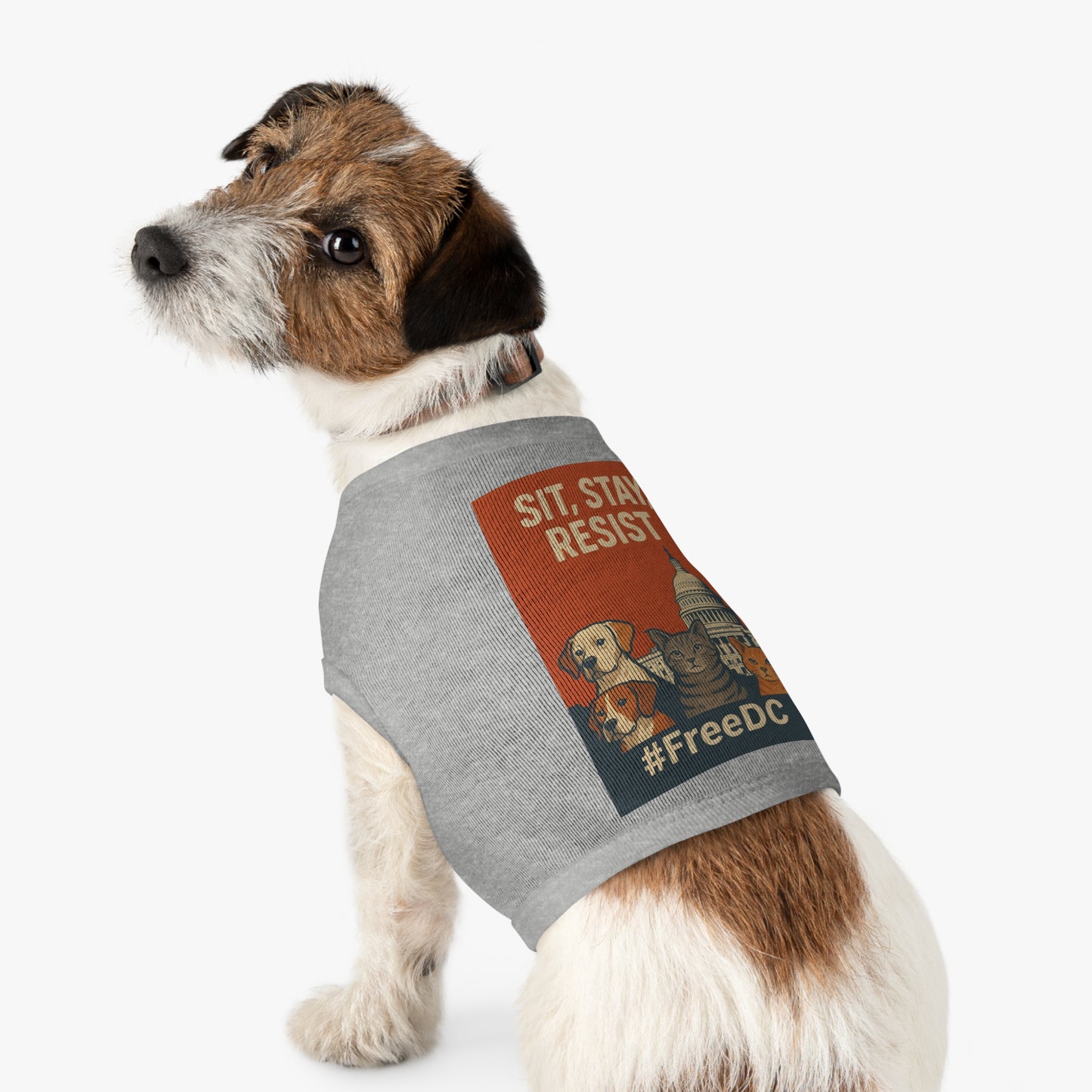 Political Pet Tank Top | Ideal for Pet Lovers, Dog Walks, Protests, and Gift Giving