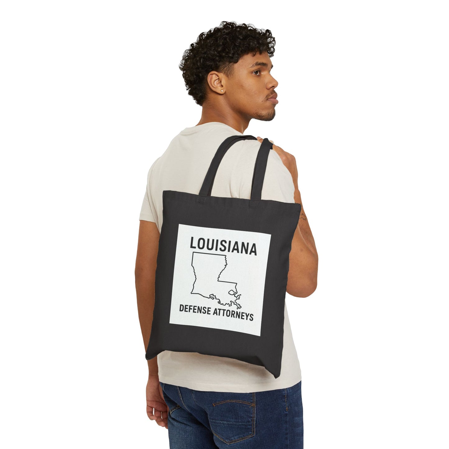 Louisiana Advocate Cotton Canvas Tote Bag, Grit and Gumbo Design, Eco-Friendly Shopping Bag, Legal Profession Gift, Lawyer Tote