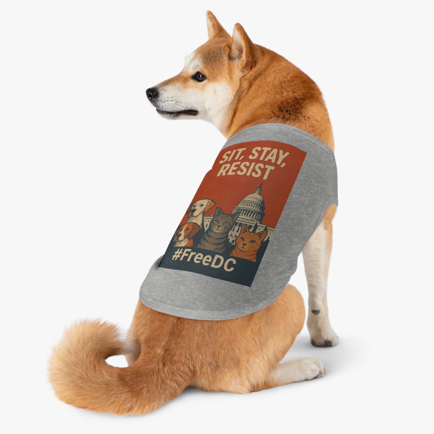 Political Pet Tank Top | Ideal for Pet Lovers, Dog Walks, Protests, and Gift Giving