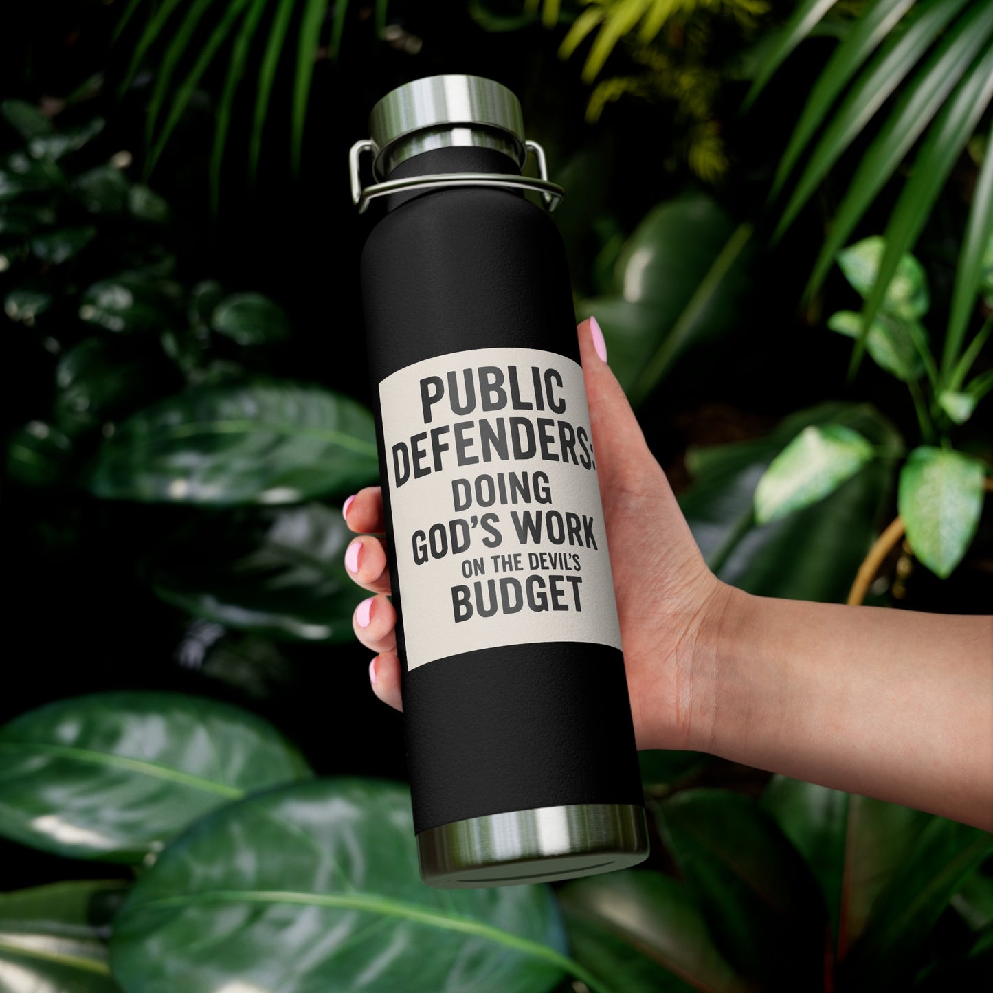 Public Defender Insulated Water Bottle, Glass of Courage, Gifts for Lawyers, Legal Appreciation, Motivational Hydration