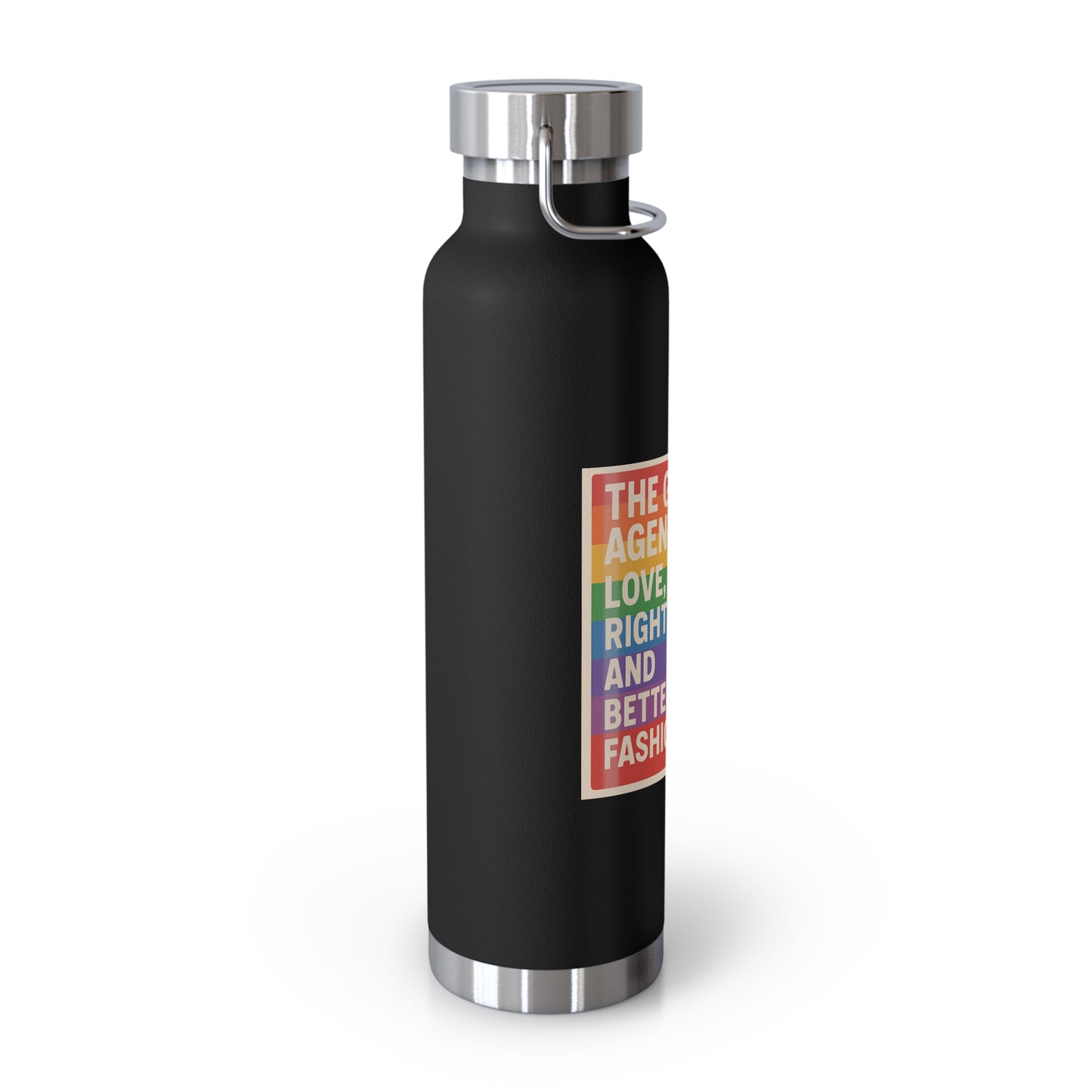 Pride-Themed Vacuum Insulated Water Bottle, LGBTQ+ Gifts, Eco-Friendly Hydration, Enthusiast Drinkware, Stylish Reusable Flask