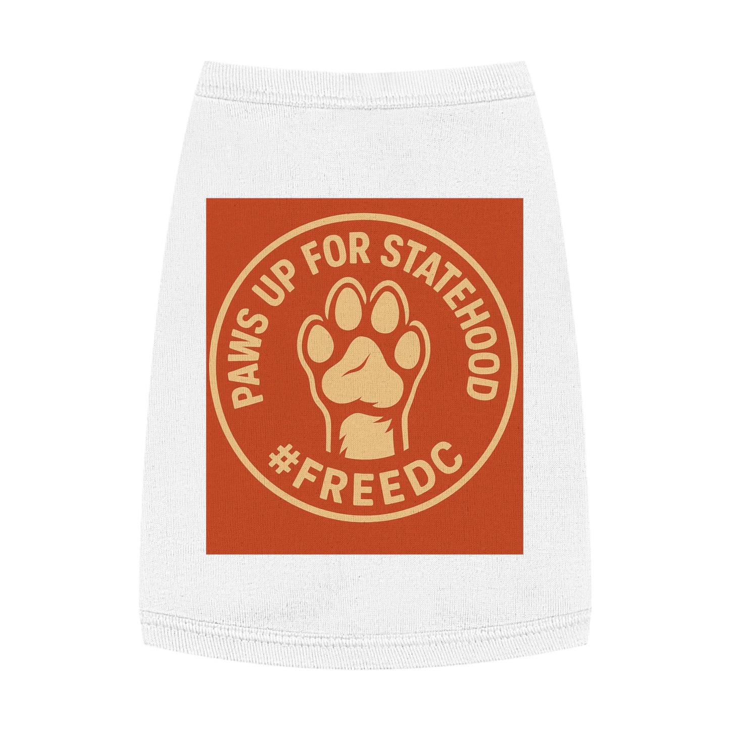 Pet Tank Top for Dogs, Paws Up for Statehood Tee, Dog Pride Apparel, Cute Pet Clothing, Funny Dog Shirt, Ideal for Pet Lovers