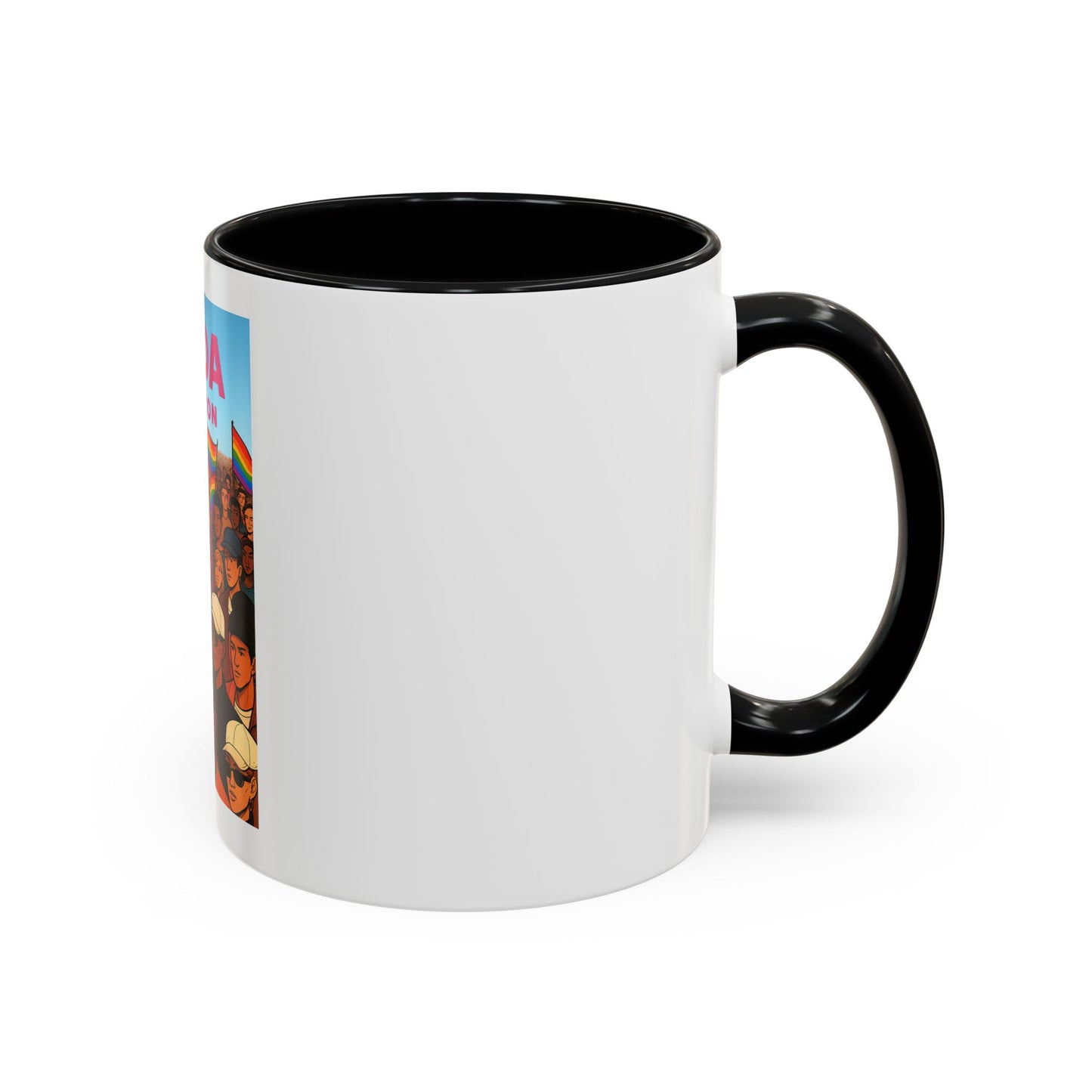 Celebrate Diversity Accent Coffee Mug | LGBTQ+ Pride Mug | Unique Gift for Allies and Activists | Perfect for Home or Office