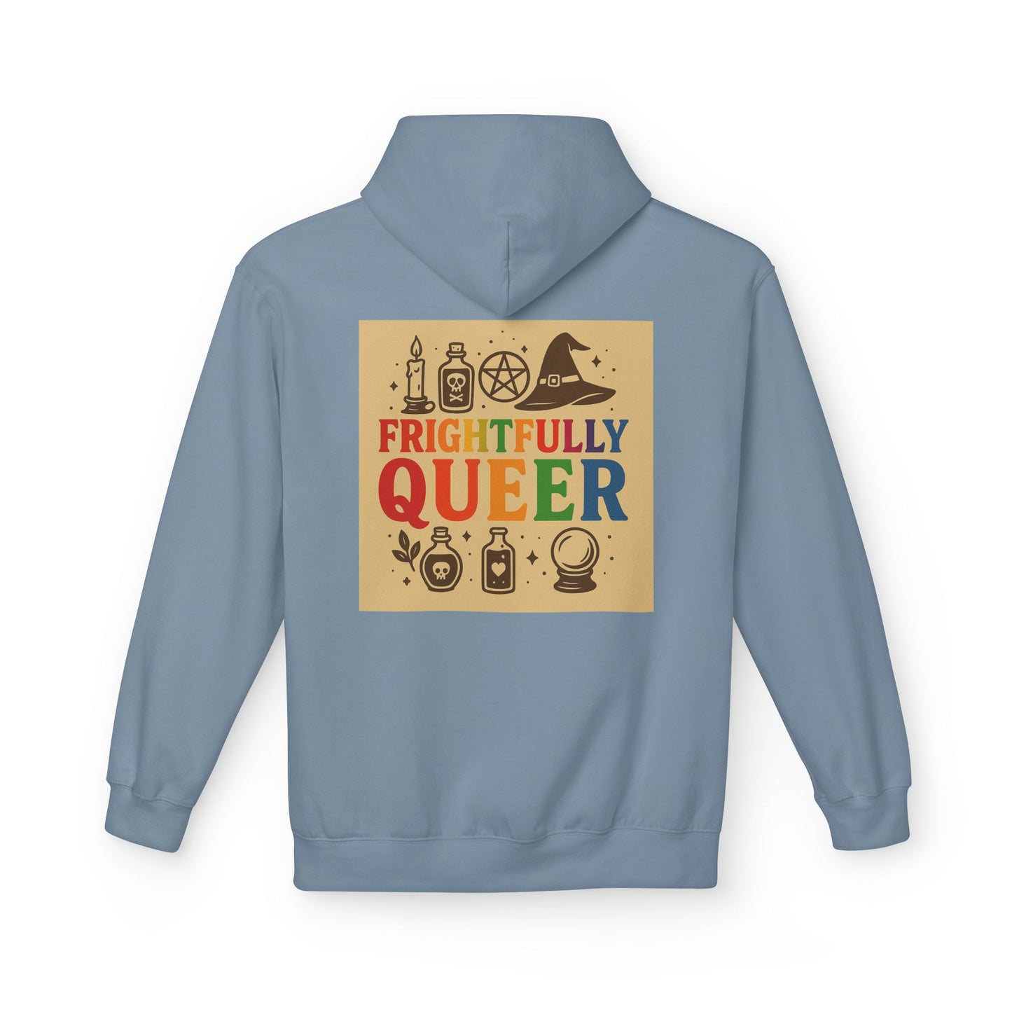 Frightfully Queer Hoodie, Cozy LGBTQ+ Hoodie, Halloween Sweater, Inclusive Apparel, Unisex Holiday Gift