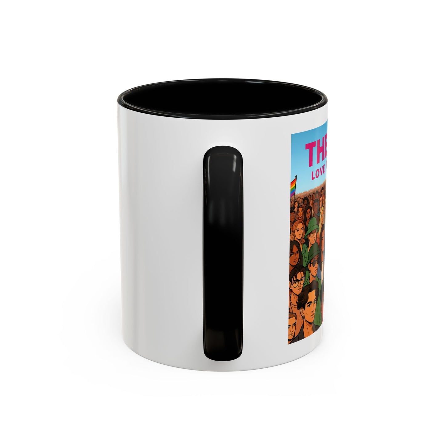 Celebrate Diversity Accent Coffee Mug | LGBTQ+ Pride Mug | Unique Gift for Allies and Activists | Perfect for Home or Office