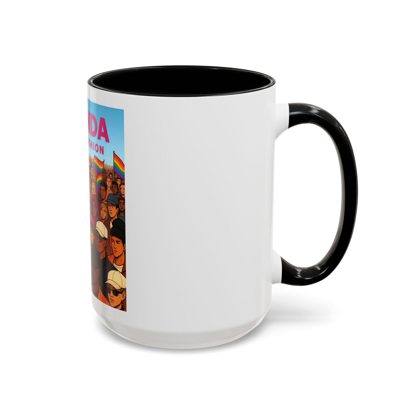 Celebrate Diversity Accent Coffee Mug | LGBTQ+ Pride Mug | Unique Gift for Allies and Activists | Perfect for Home or Office