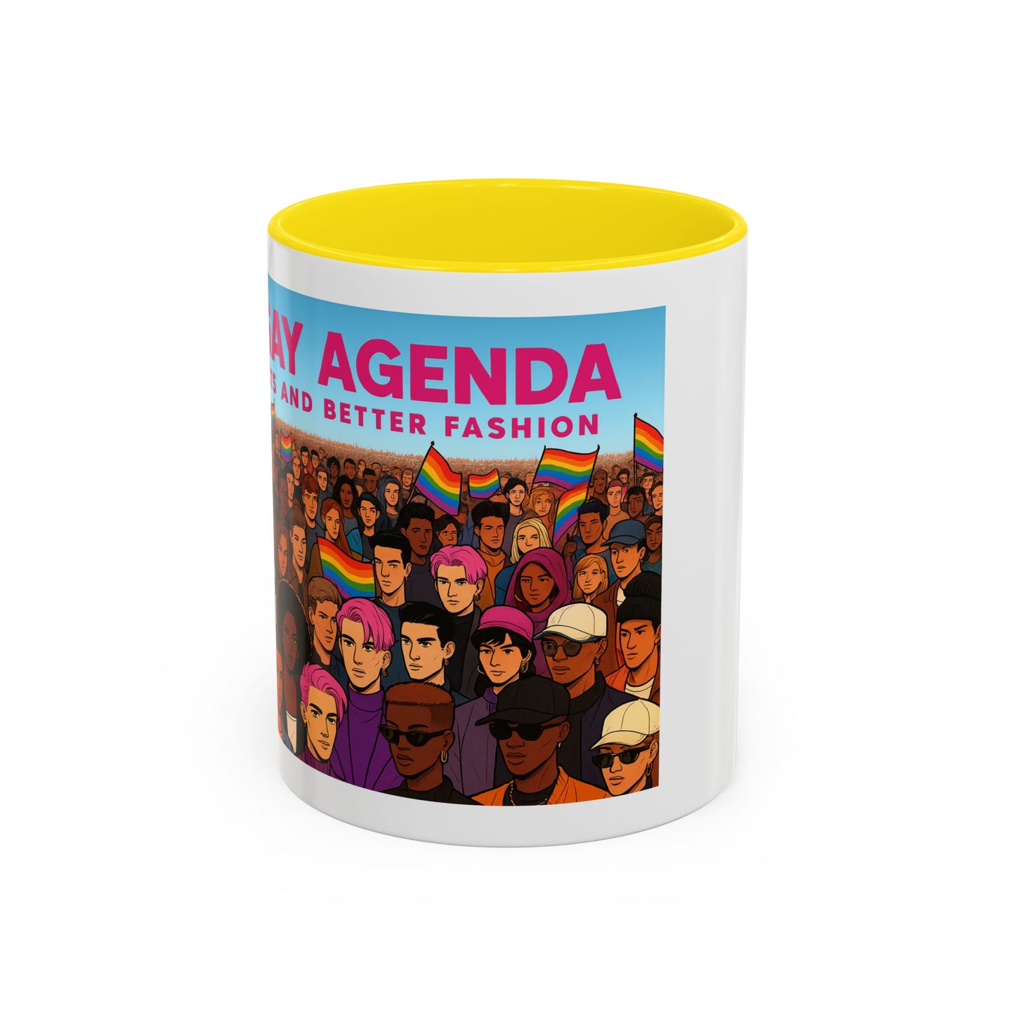 Celebrate Diversity Accent Coffee Mug | LGBTQ+ Pride Mug | Unique Gift for Allies and Activists | Perfect for Home or Office